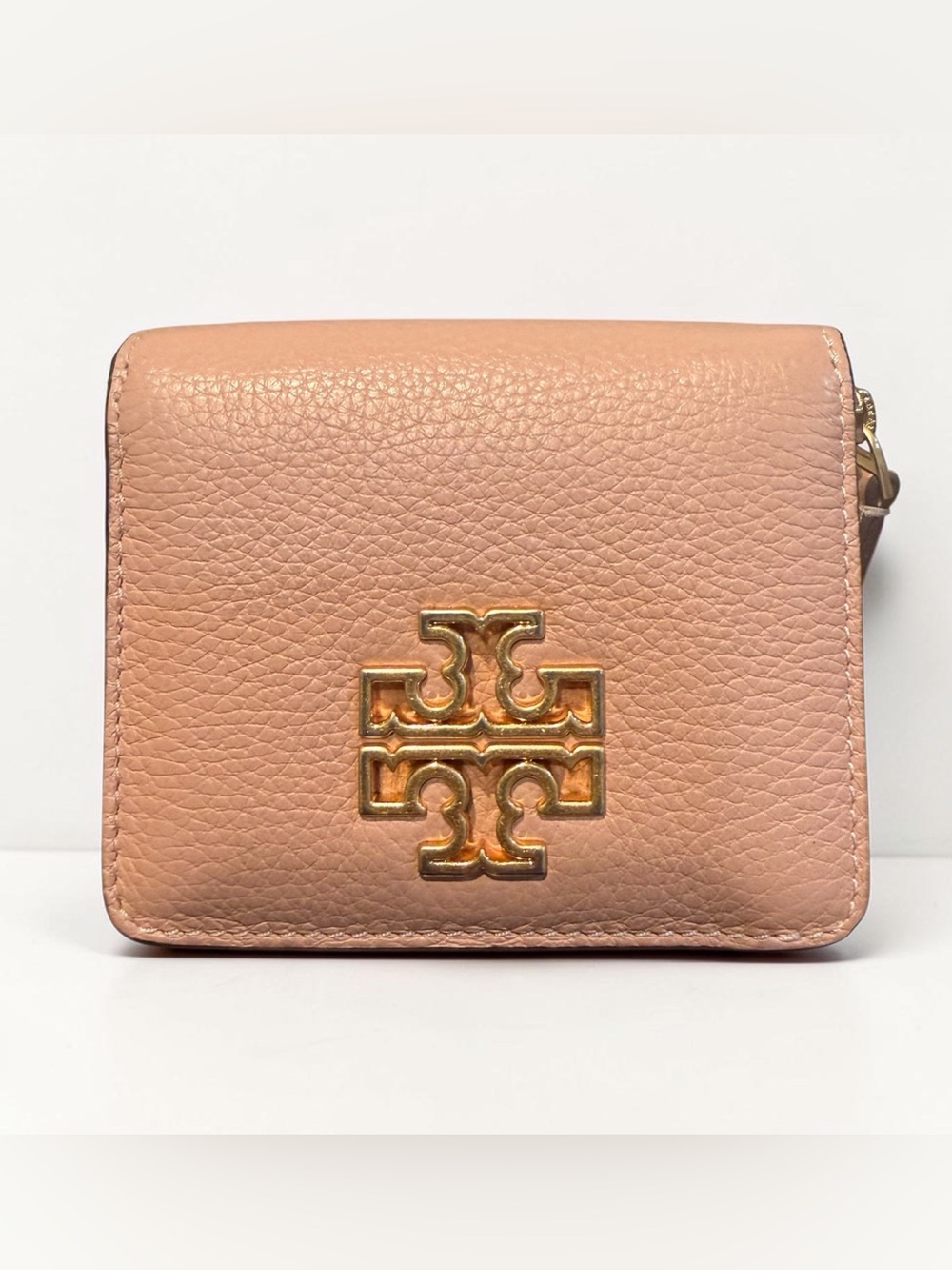 Tory Burch Britten Pebbled Leather Wallet